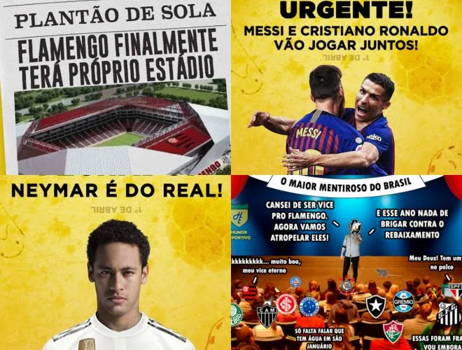 Memes 1º de abril: veja as maiores mentiras para você zoar seu amigo torcedor