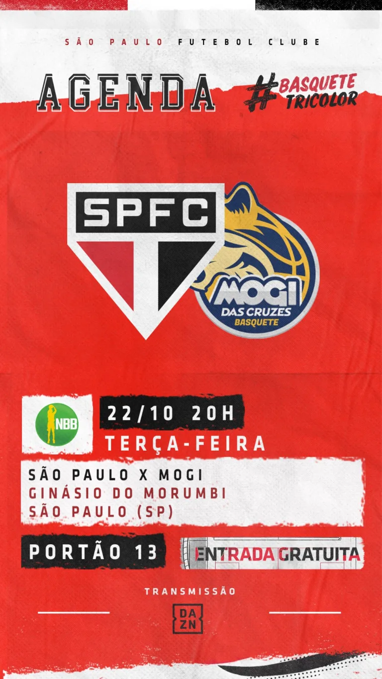 São Paulo x Mogi: saiba como assistir ao jogo do NBB AO VIVO online