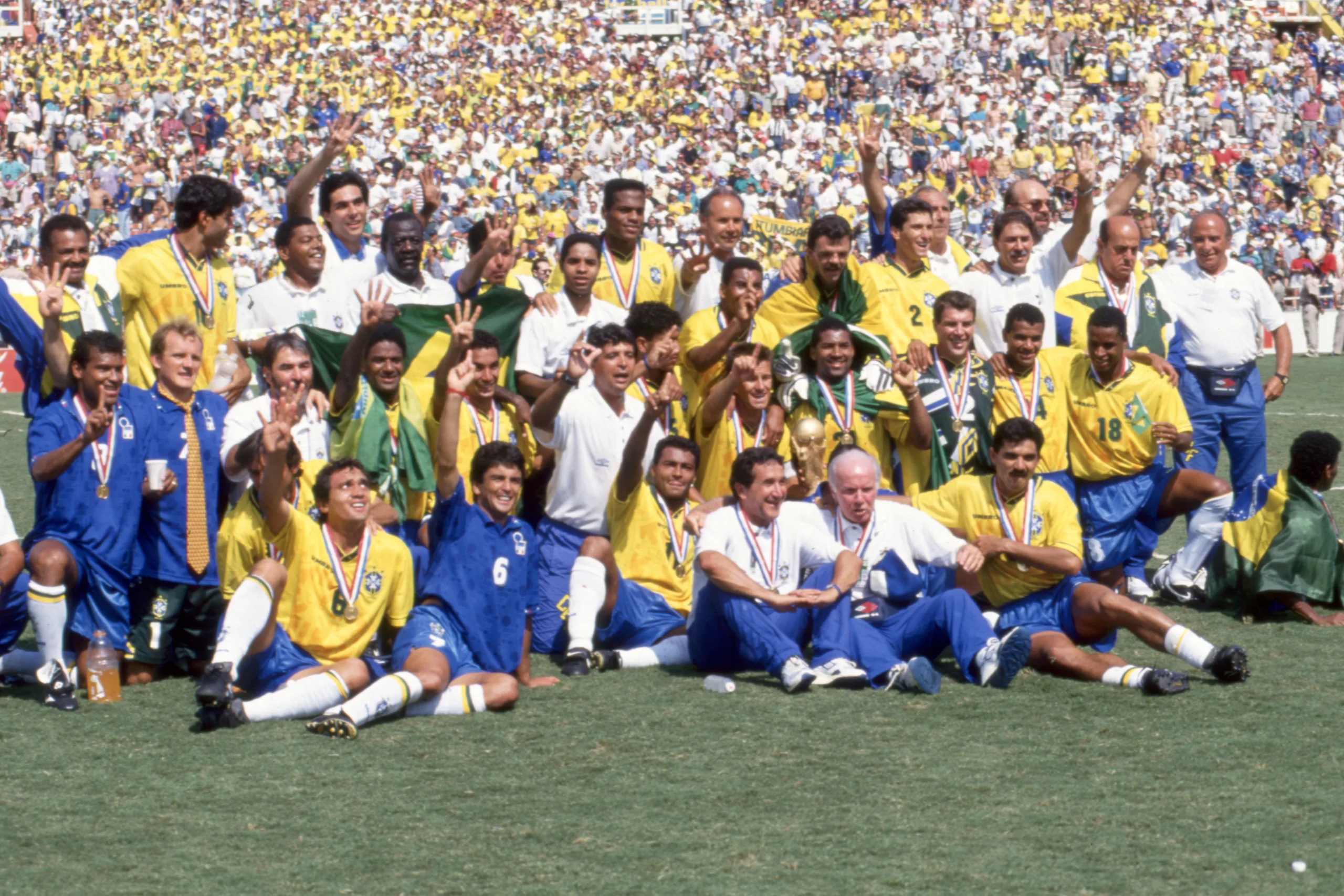 Em que time jogavam os campeões da Copa do Mundo de 1994?