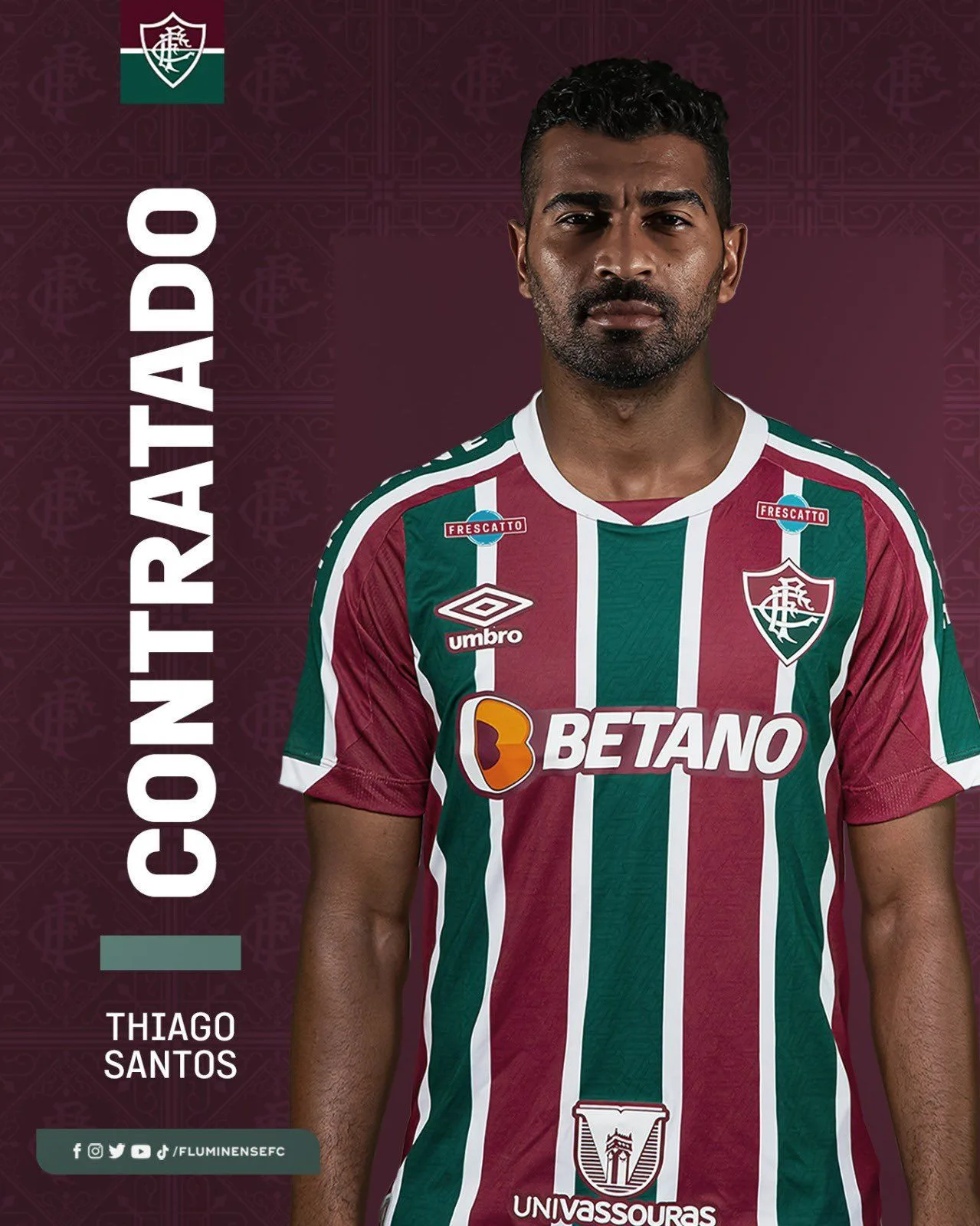 Fluminense oficializa a contratação de Thiago Santos, ex-Grêmio