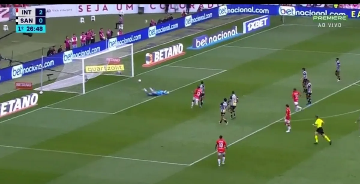 Internacional atropela o Santos e anota três gols; veja os lances