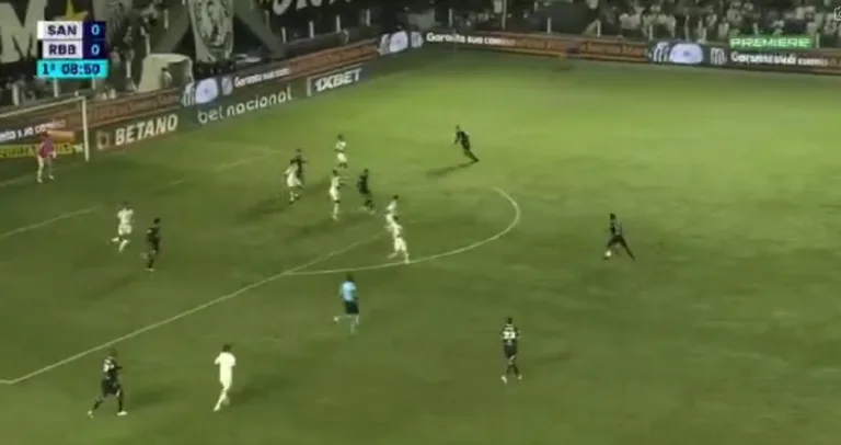 Na disputa pela vice-liderança, Red Bull Bragantino anota dois gols contra o Santos; assista