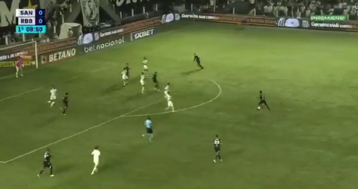 Na disputa pela vice-liderança, Red Bull Bragantino anota dois gols contra o Santos; assista