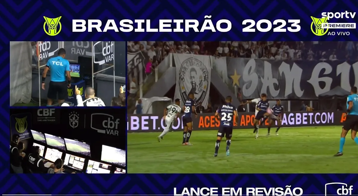 Santos conquista espaços para abrir o placar e Coritiba empata após um lance polêmico; veja