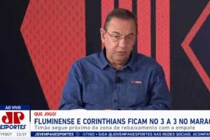 Flávio Prado critica futebol do Corinthians em empate contra o Fluminense