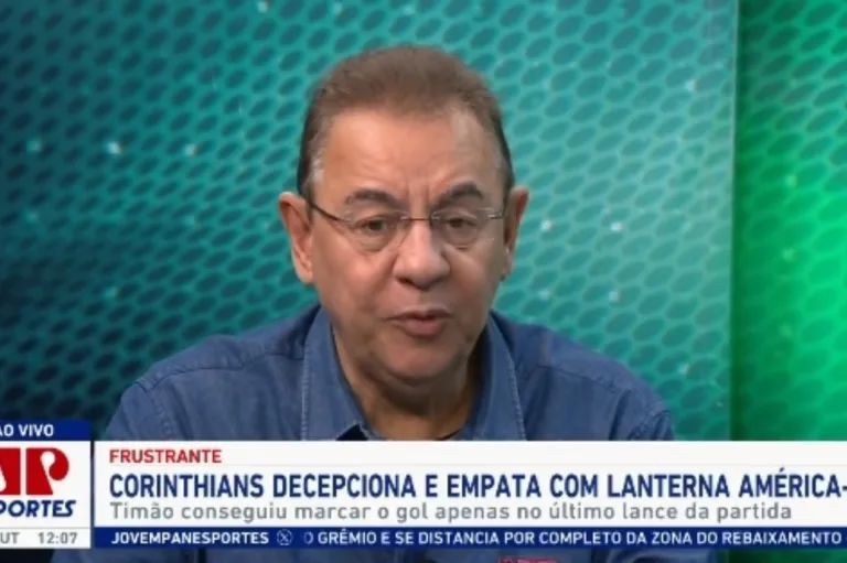 Flávio Prado diz que resultado do jogo do Corinthians ‘foi injusto’: “Nível de time rebaixado”