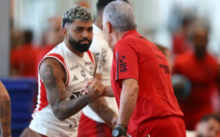 Tite recebe aviso de Marcos Braz sobre Gabigol no Flamengo