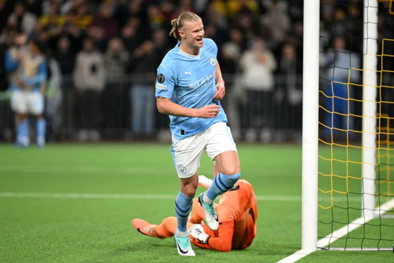 Haaland anota dois e Manchester City supera Young Boys pela Champions League