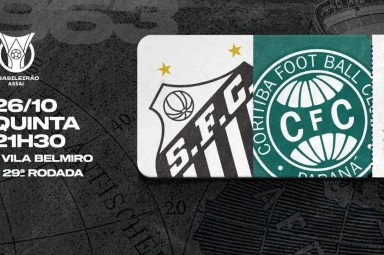 Santos x Coritiba: onde assistir ao jogo do Brasileirão Série A