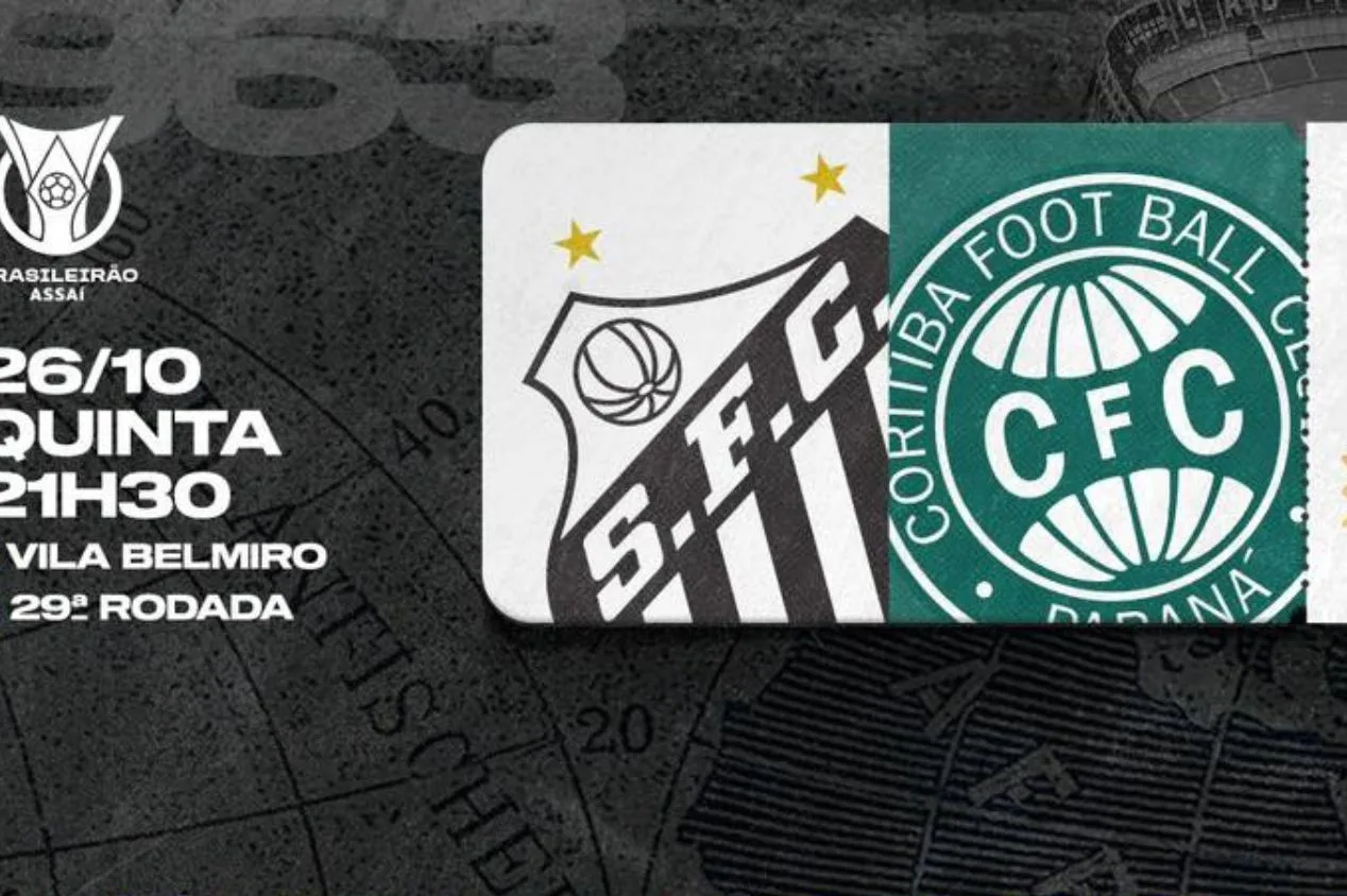 Santos x Coritiba: onde assistir ao jogo do Brasileirão Série A