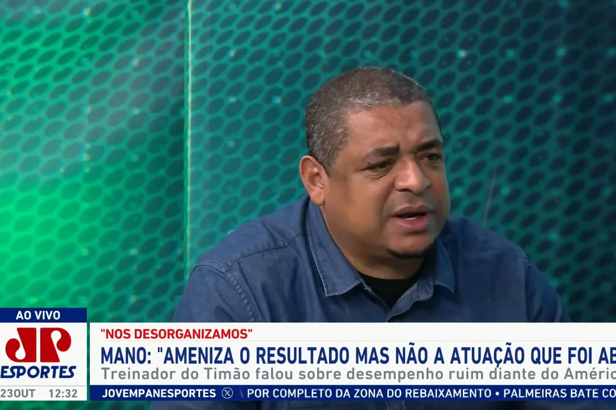 Vampeta cobra Mano Menezes após empate do Corinthians contra o América-MG: “Não enxerga”