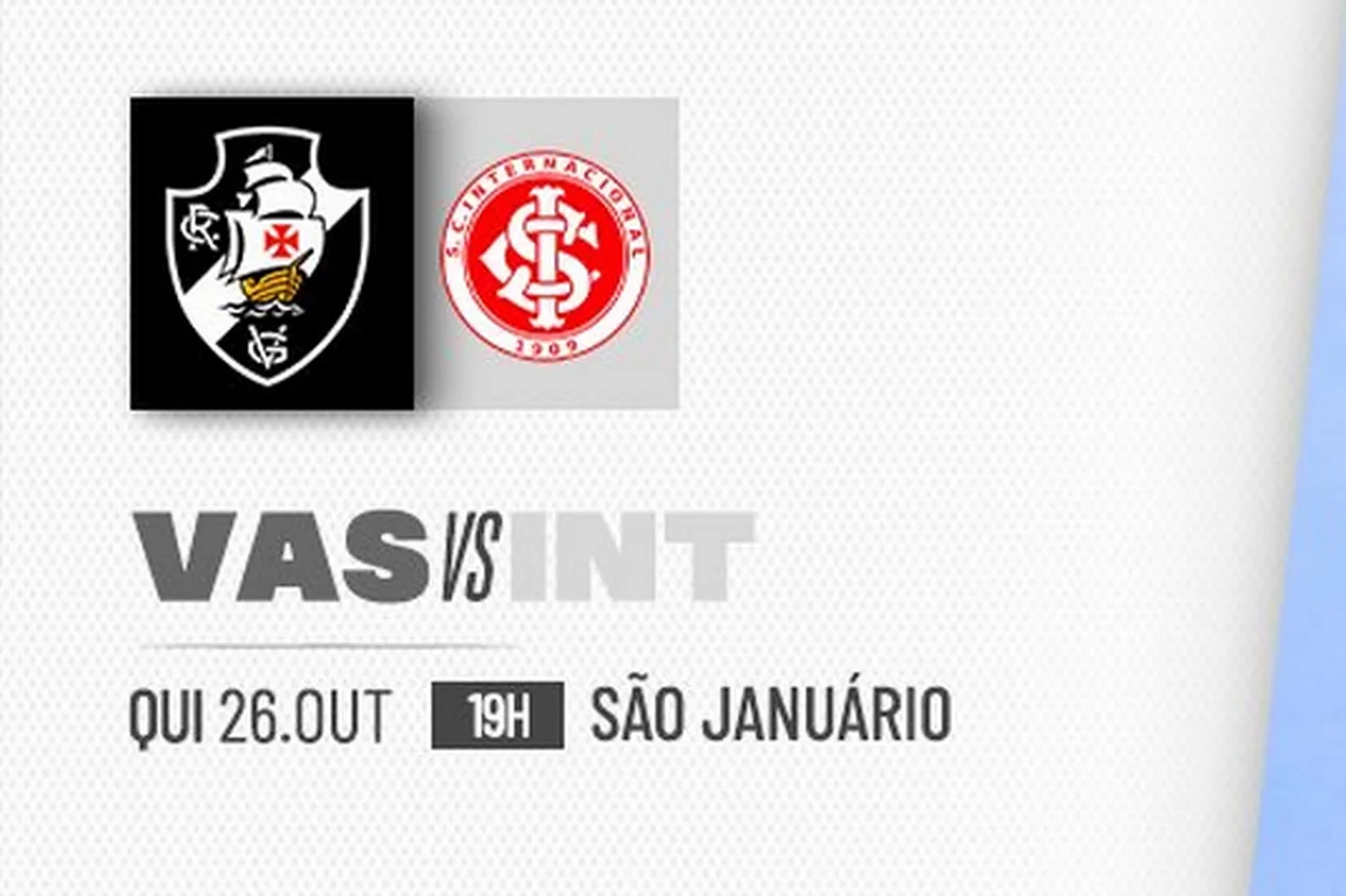 Veja onde assistir AO VIVO Vasco x Internacional pelo Brasileirão Série A