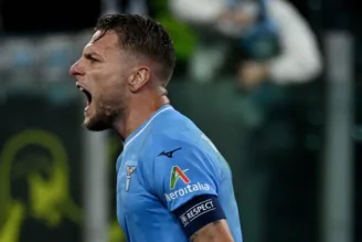 Ciro Immobile garantiu o gol da vitória da Lazio sobre o Feyenoord