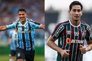 Lucas Uebel/Grêmio e Lucas Merçon/Fluminense