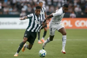 Santos faz gol no fim e empata com o Botafogo no Brasileirão Série A 