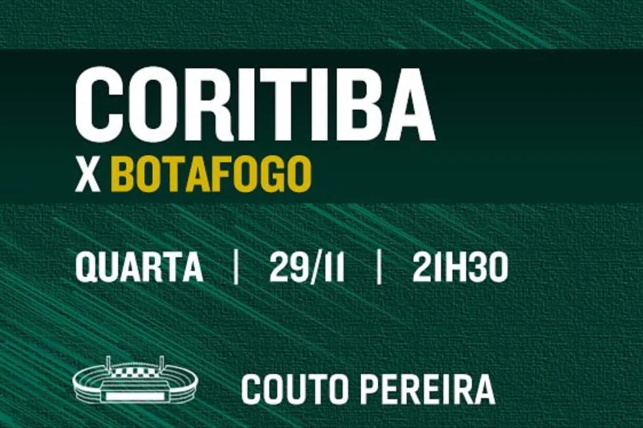 Coritiba x Botafogo: onde assistir ao jogo do Brasileirão Série A