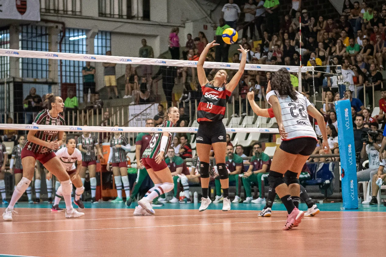 Flamengo x Fluminense: Rubro-Negro leva a melhor e fatura título no vôlei feminino