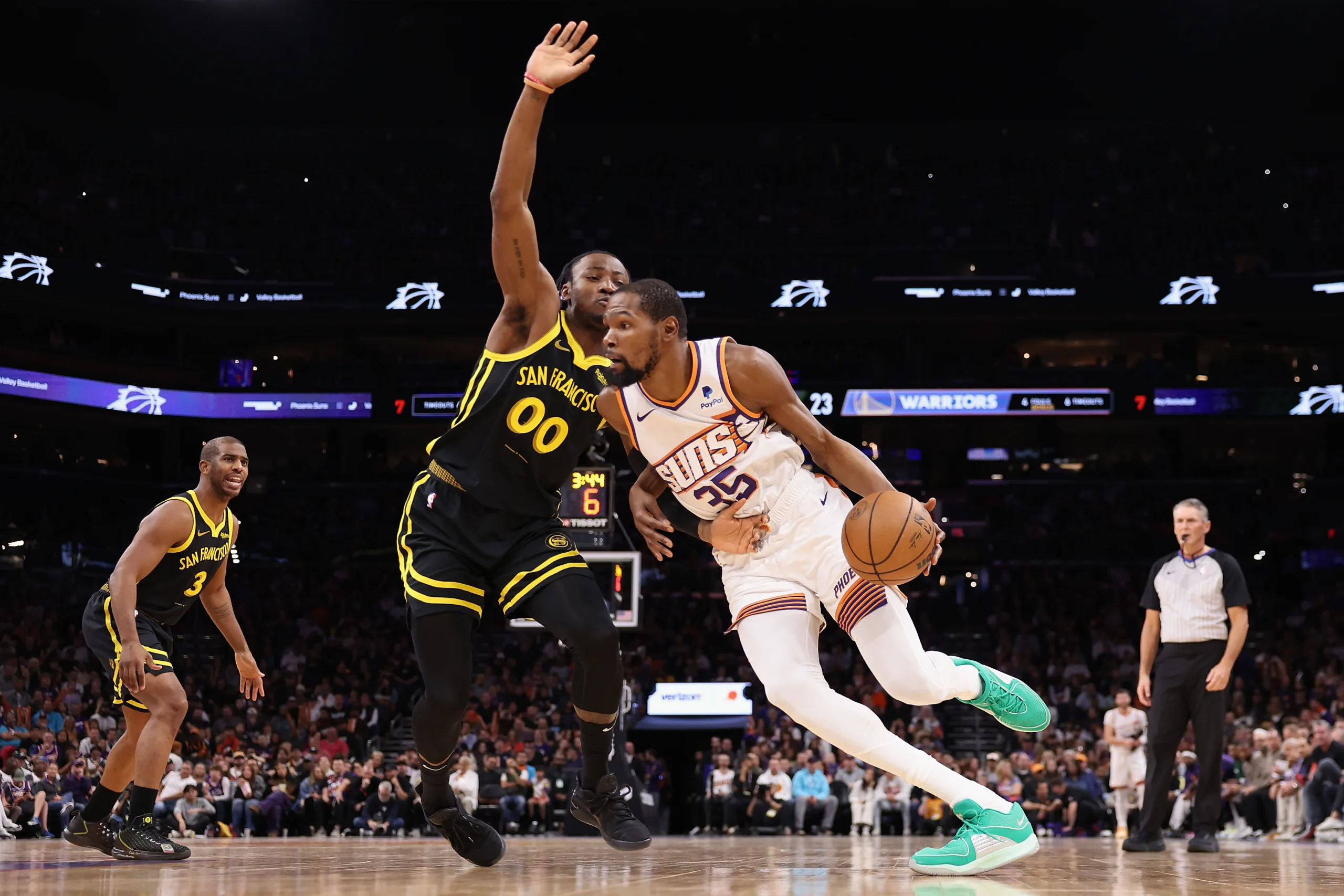 Durant e Booker comandam vitória do Phoenix Suns sobre o Golden State Warriors