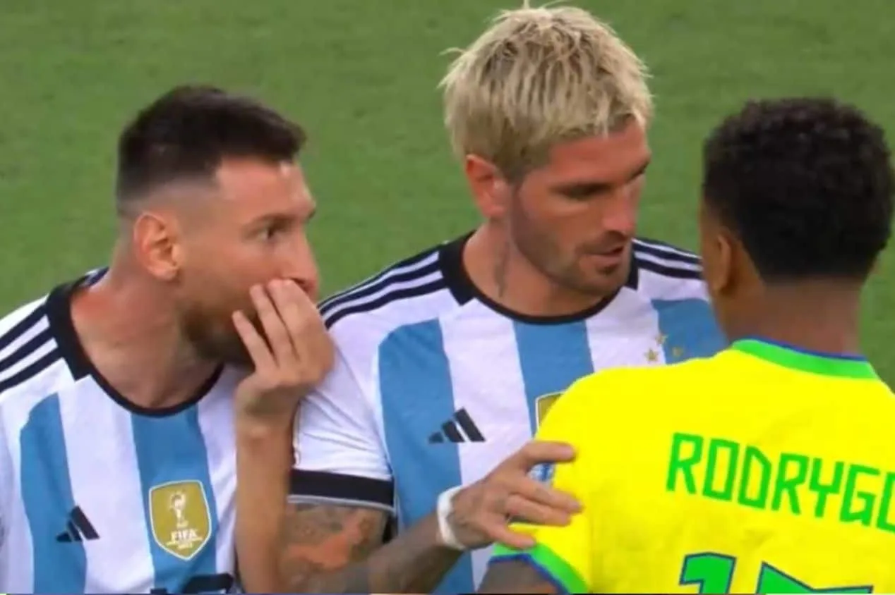Emissora revela forte recado de Messi em treta com Rodrygo; assista