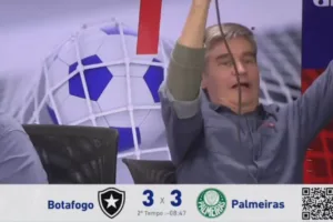 Piperno vibra em transmissão da Jovem Pan após virada do Palmeiras; assista