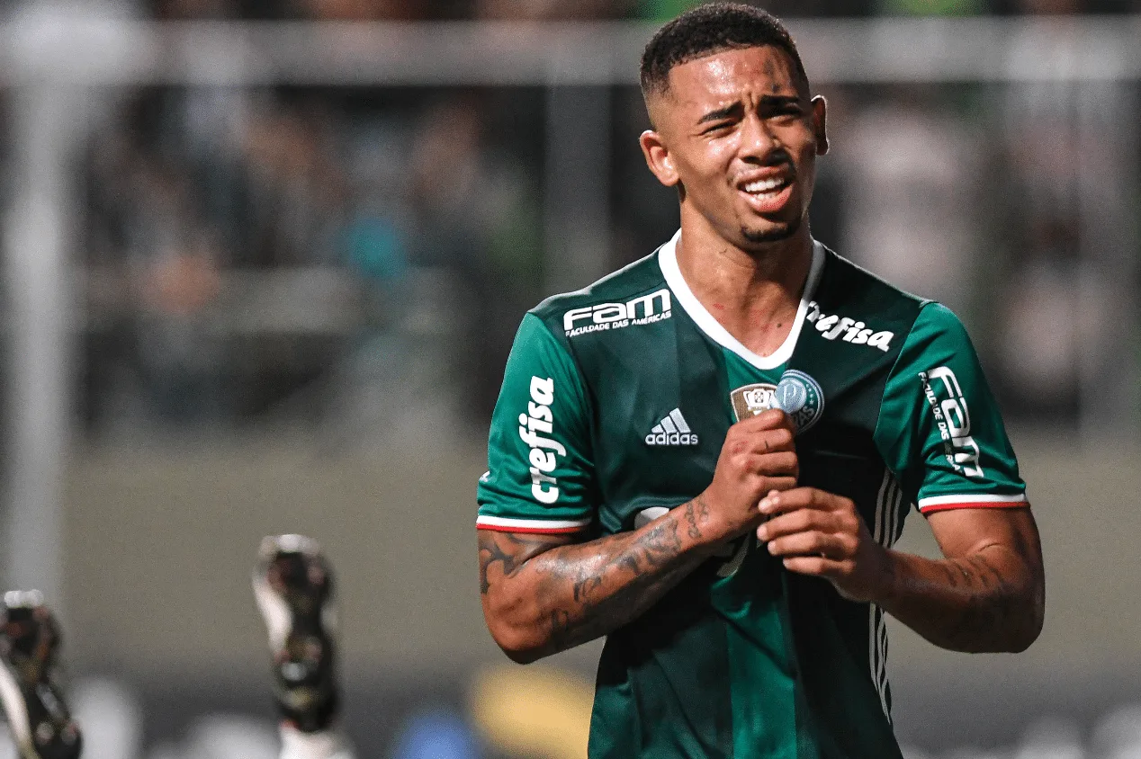 Último gol de Gabriel Jesus pelo Palmeiras completa sete anos; relembre