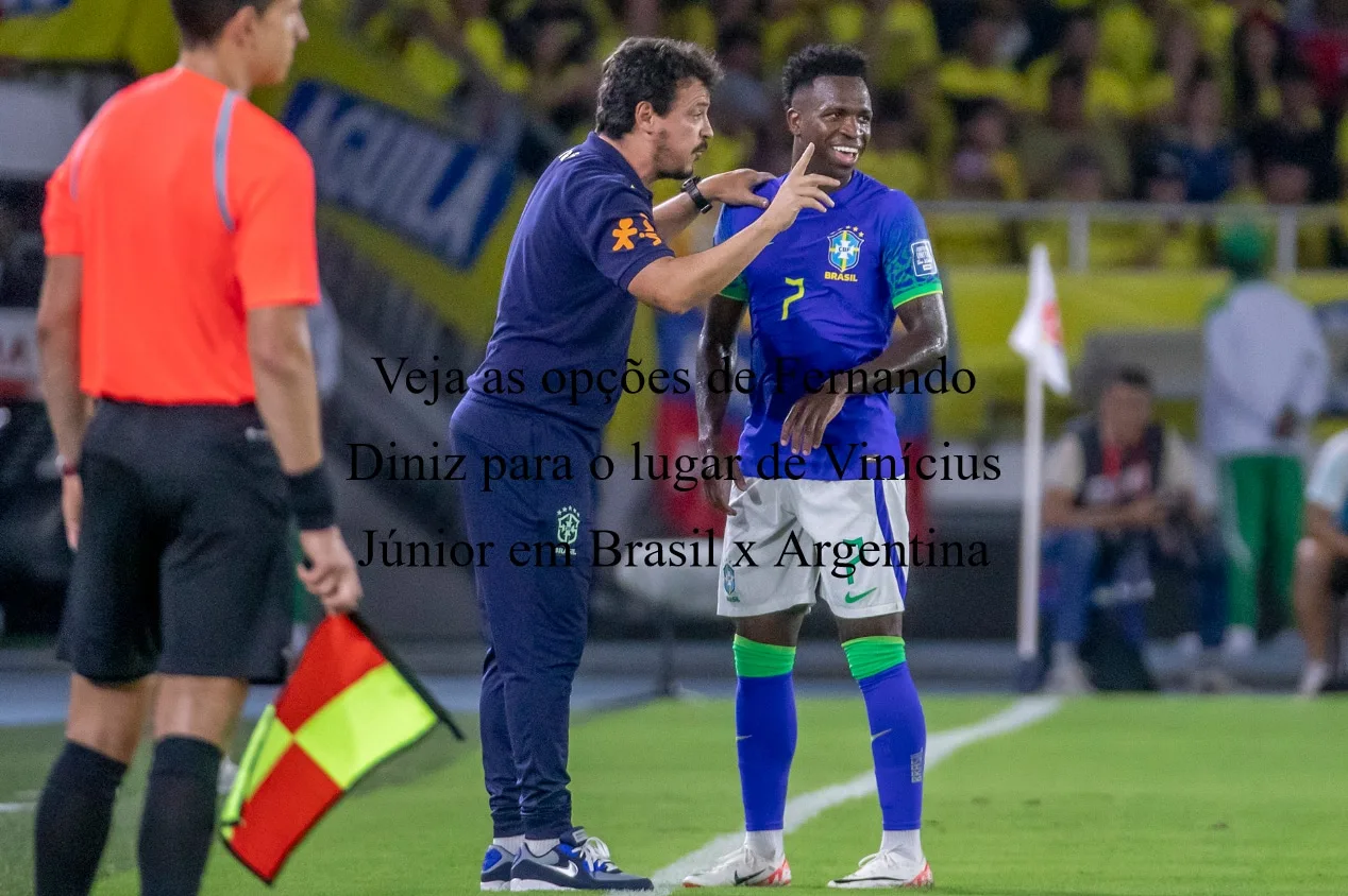 Veja as opções de Fernando Diniz para o lugar de Vinícius Júnior em Brasil x Argentina