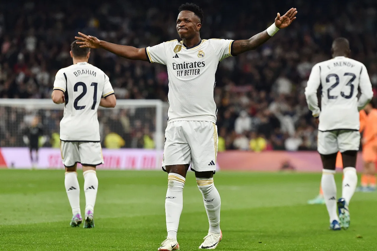 Vinícius Júnior fica perto de se tornar o segundo brasileiro com mais gols na história do Real Madrid