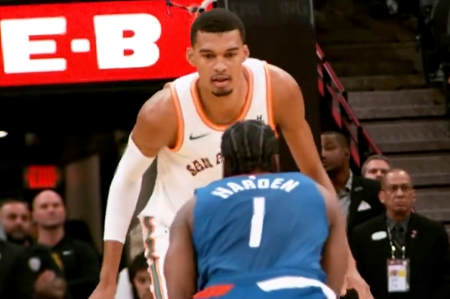 Entre dribles e tocos, duelo entre Harden e Wembanyama agita Clippers x Spurs na NBA