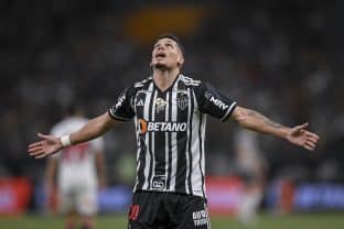 Paulinho, jogador do Atlético Mineiro, no Brasileirão Série A em 2023 - João Guilherme/Getty Images