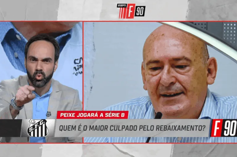 William Tavares faz forte desabafo após rebaixamento do Santos e detona Rueda