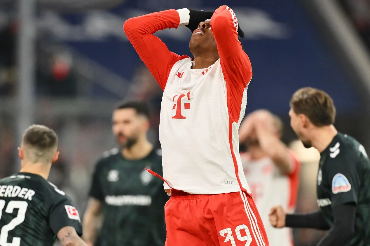 Bayern de Munique cai para Werder Bremen e vê liderança da Bundesliga mais longe