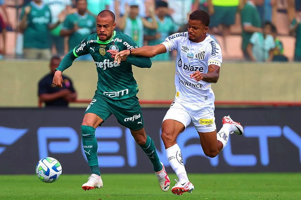 Santos é o time com maior desvantagem em jogos contra o Palmeiras; confira os números