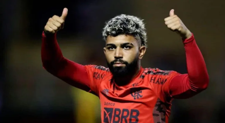 Post de Gabigol, do Flamengo, agita torcedores do Palmeiras na web