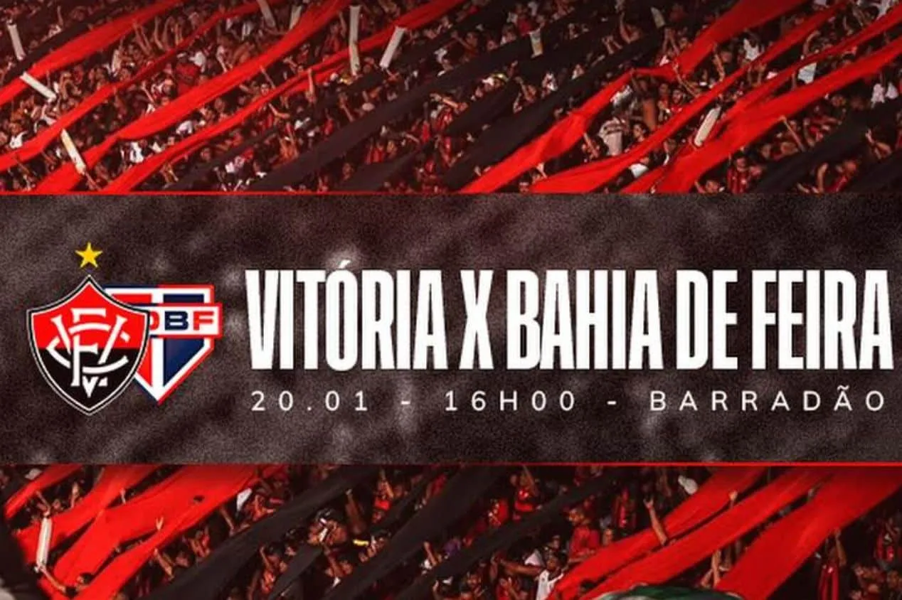 Vitória x Bahia de Feira: onde assistir ao jogo do Campeonato Baiano