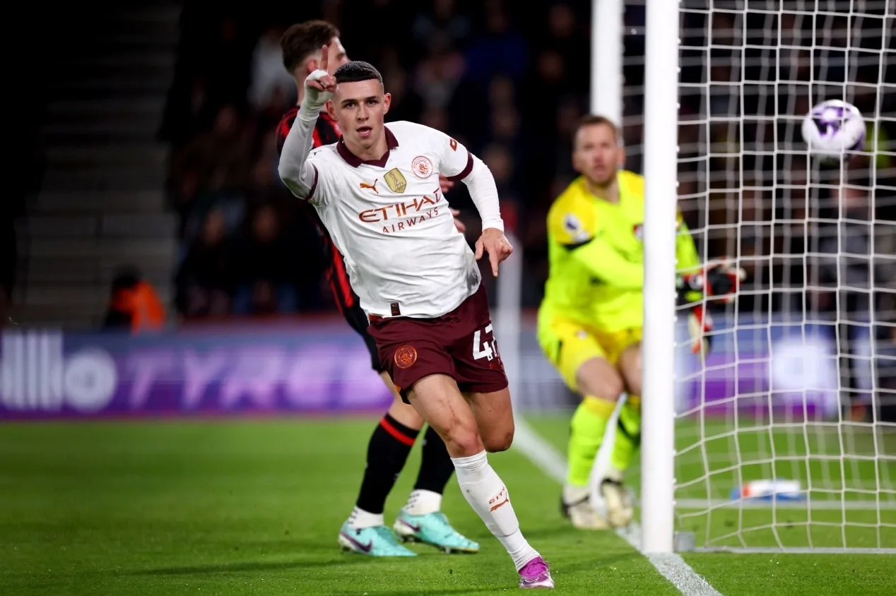 Manchester City derrota o Bournemouth com gol de Phil Foden na Premier League