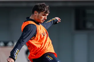 Brahim Diaz durante treinamentos pelo Real Madrid