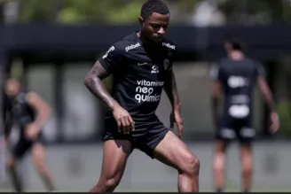 Diego Palacios em treino do Corinthians