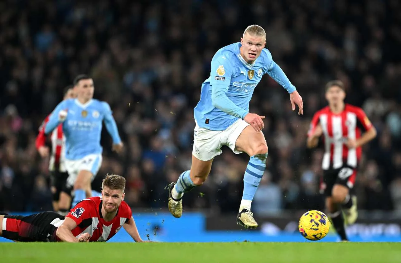 Gigante, Haaland deixa a sua marca em Manchester City x Brentford; veja