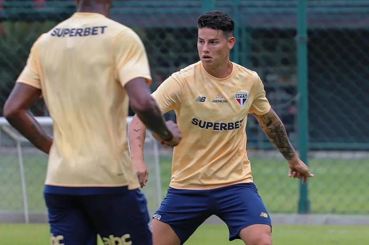 SPFC relaciona James Rodríguez na equipe principal; saiba mais