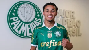 Palmeiras apresenta o atacante Lázaro -    Fabio Menotti/Palmeiras