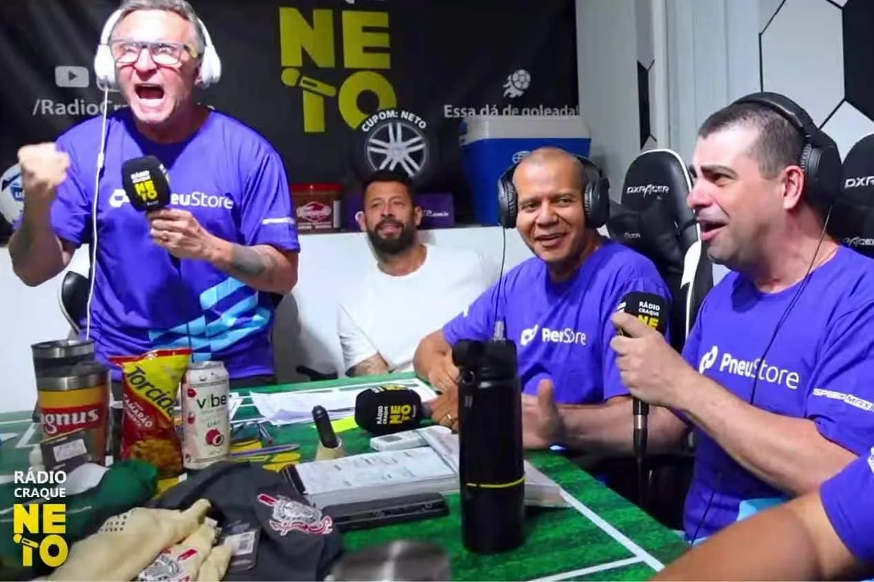 Neto “perde a linha” após gol de empate do Corinthians contra o Palmeiras; assista