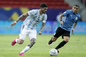 Argentina em confronto com o Uruguai