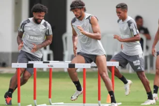 Atlético-MG em treino na Cidade do Galo