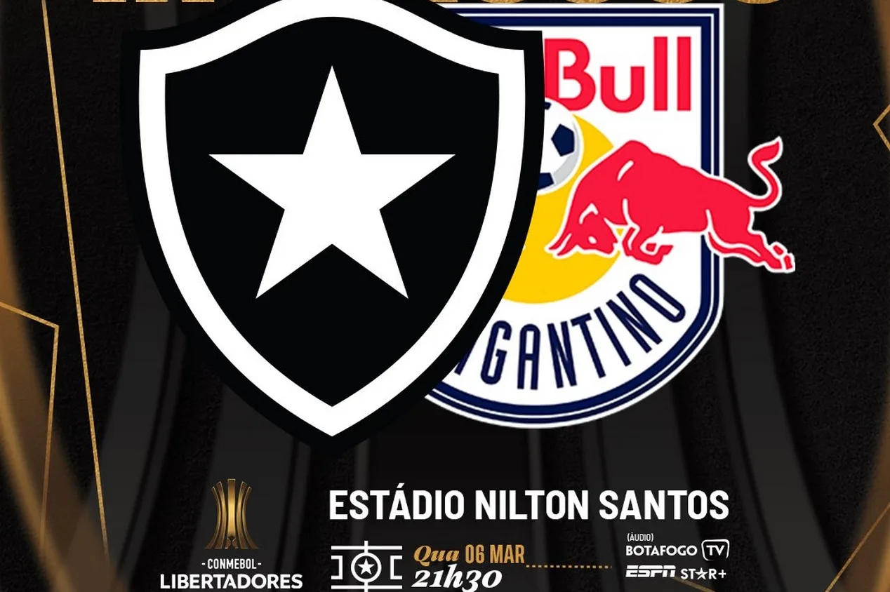 Botafogo x Red Bull Bragantino: onde assistir AO VIVO ao jogo da Libertadores