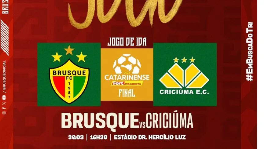 Brusque x Criciúma: onde assistir à decisão do Catarinense