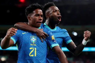 Endrick e Vinícius Júnior na seleção brasileira