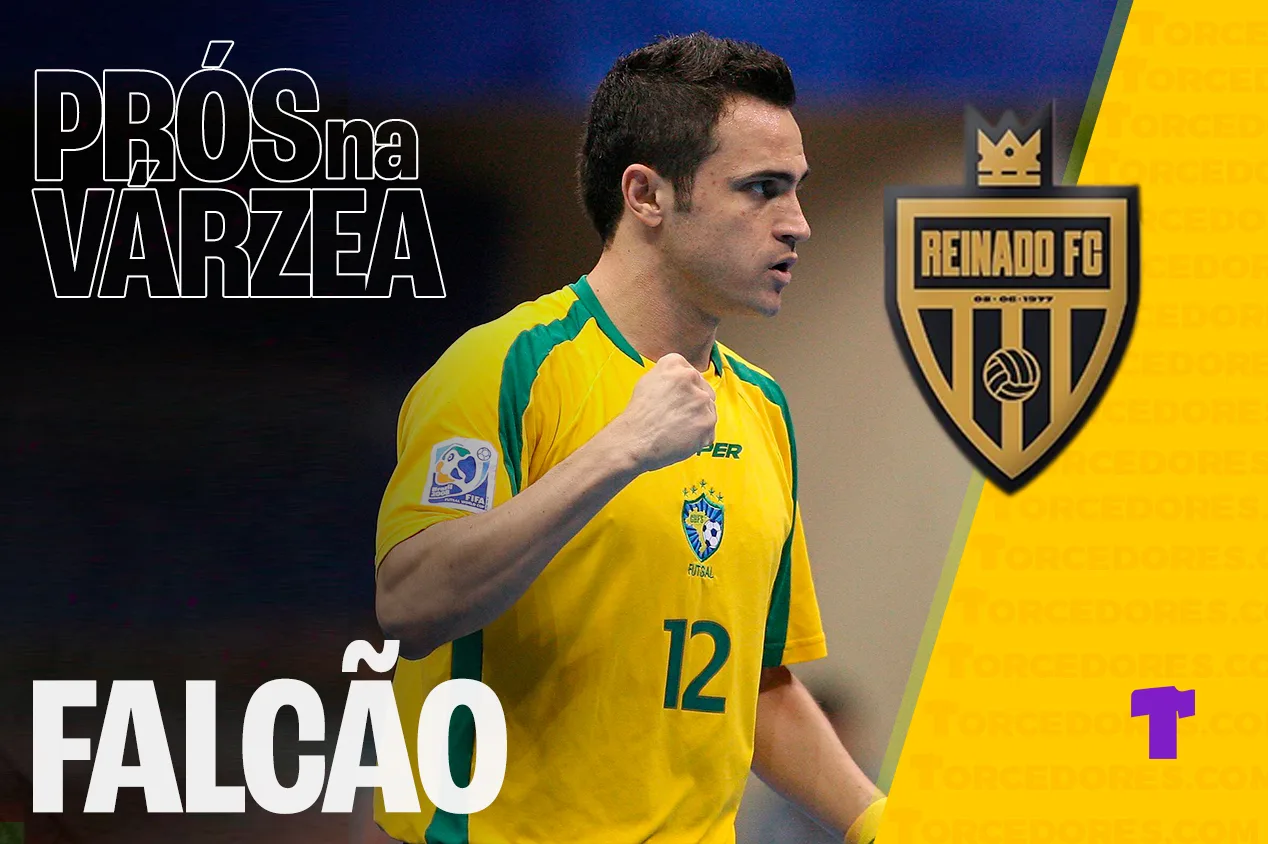 Ex-jogador do SPFC e Rei do Futsal, Falcão tem seu próprio time no futebol brasileiro de várzea