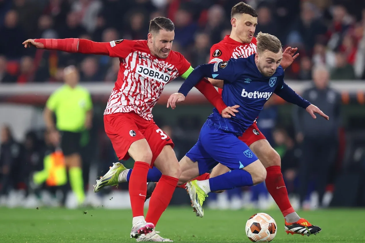 Freiburg larga em vantagem após vitória sobre o West Ham na Liga Europa