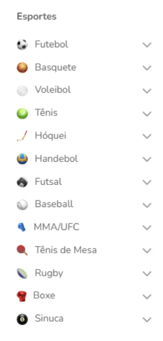 Outros Esportes na Betsul Apostas