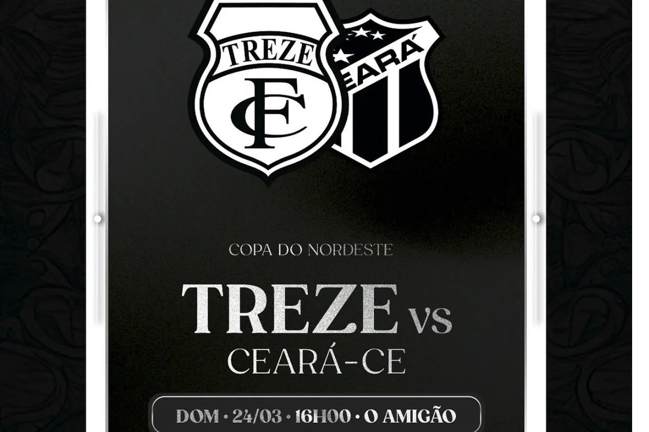 Treze x Ceará: onde assistir ao jogo da Copa do Nordeste